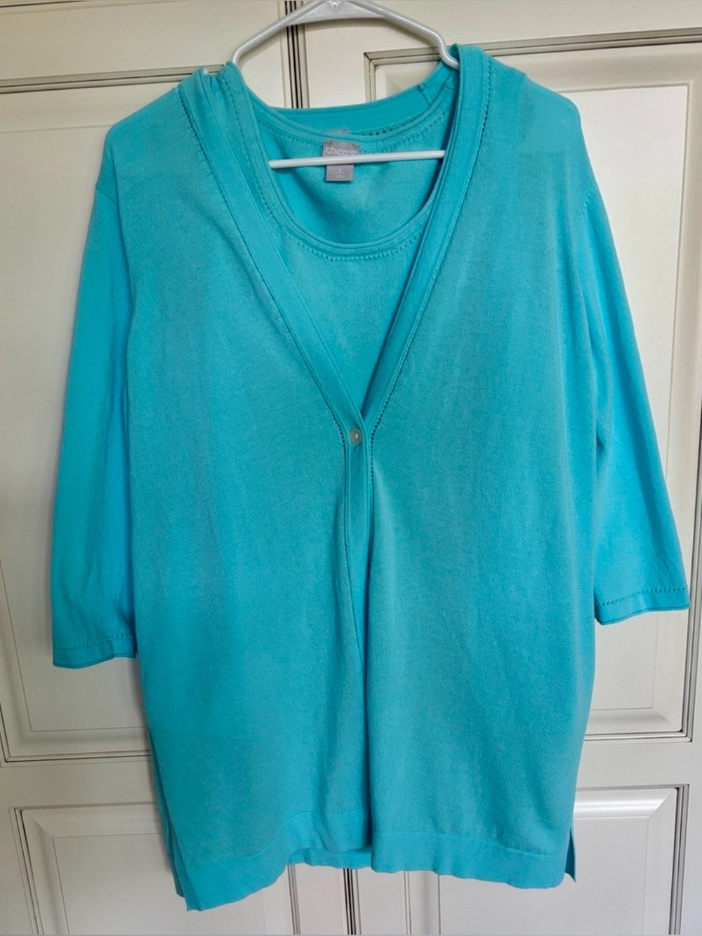 Chico’s Sweater Set, Cardigan and Tank.  Size 2 (large).